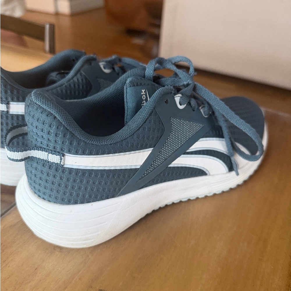 Reebok Slate Blue Mesh Running Shoes with White Stripes - Picture 3 of 3